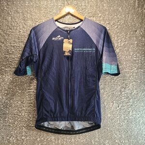 Borah Teamwear Pro Cycling Jersey 2X Kids Teen Blue Gray (pit to pit 35") NWT